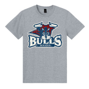 Houston Bulls Distressed Logo Grey Shirt